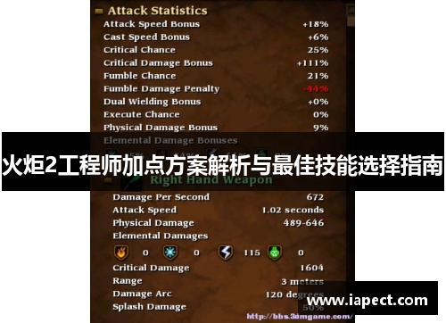 火炬2工程师加点方案解析与最佳技能选择指南