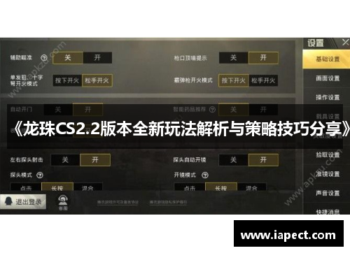 《龙珠CS2.2版本全新玩法解析与策略技巧分享》